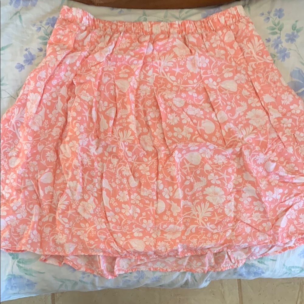 Old Navy Peach Floral Midi Skirt
